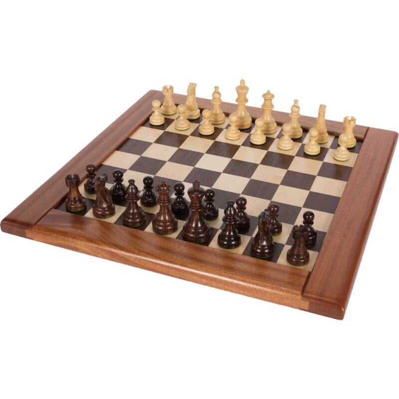 chess board with pieces