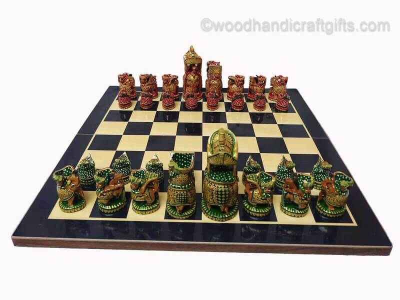 wooden chess set